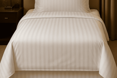 Tek Kişilik Nevresim 83 Tel Çizgili Polysaten 160x230