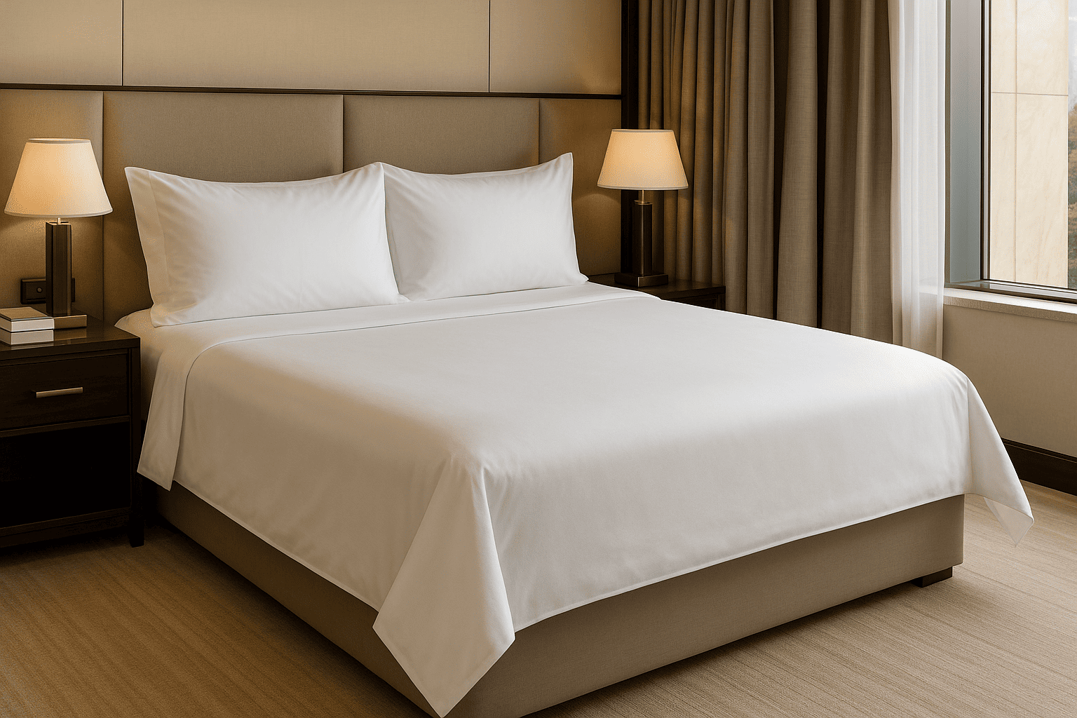 Çift Kişilik Çarşaf 120 Tel Düz Saten 240x280
