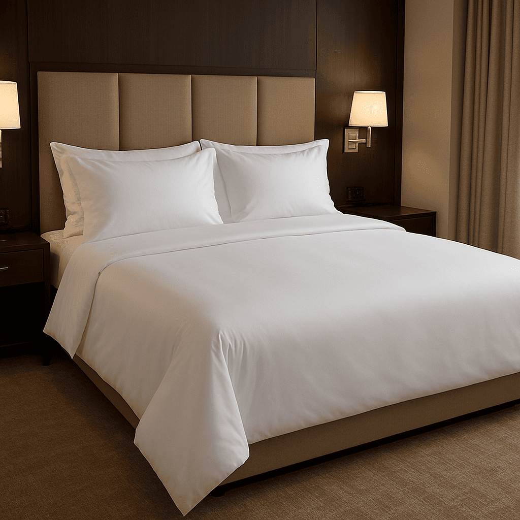 King Size Çarşaf 83 Tel Düz Saten Beyaz 280x280