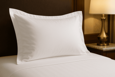 Oxford Yastık Kılıfı 83 Tel Düz Saten Beyaz 60x80