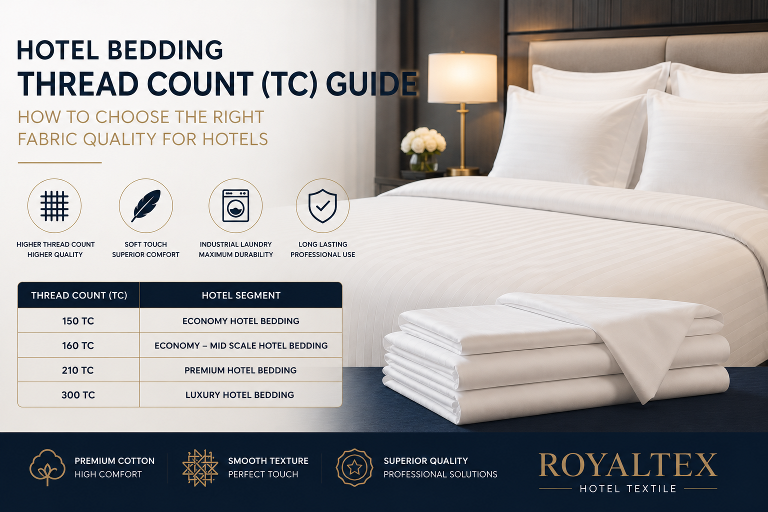 Hotel Bedding Thread Count (TC) Guide: How to Choose the Right Fabric Quality for Hotels