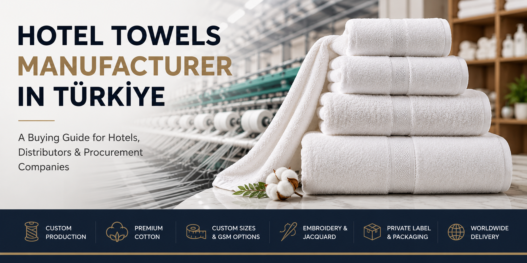 Hotel Towels Manufacturer in Türkiye: A Buying Guide for Hotels, Distributors & Procurement Companies