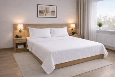 Otel Yatak Çarşafı 240x280 cm – 60 Tel | Pamuk Polyester