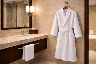 Waffle Bathrobe | Shawl Collar | Hotel Type