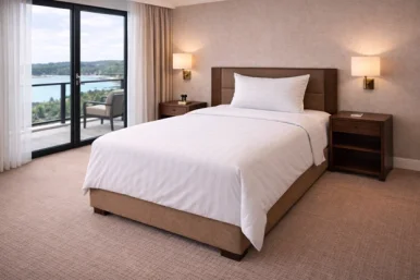 Otel Yorgan Kılıfı 160x230 cm – 83 Tel Çizgili | Pamuk Polyester