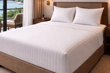 Otel Yatak Çarşafı 240x280 cm – 83 Tel Çizgili | Pamuk Polyester